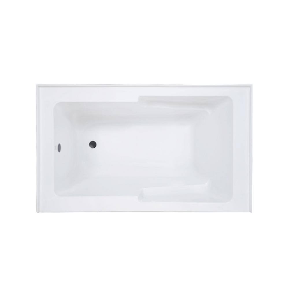Voltaire 54" White Acrylic Alcove Bathtub with Apron