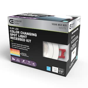 3 in. Selectable CCT New Construction and Remodel Color Ultra-Spot Canless Recessed Integrated LED Kit
