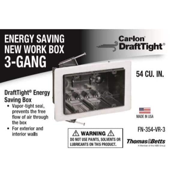 3-Gang 54 cu. in. New Work Non-Metallic Vapor Tight Electrical Wall Box (FN-354-VR-3)