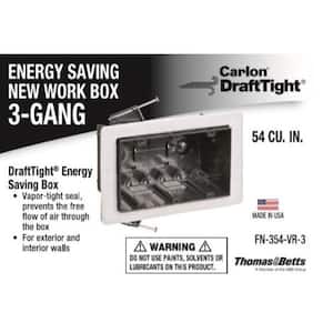 3-Gang 54 cu. in. New Work Non-Metallic Vapor Tight Electrical Wall Box