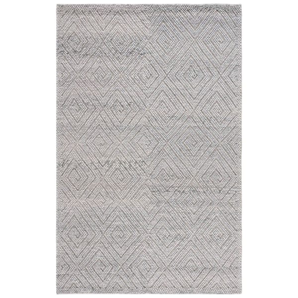 Natura 5 ft. x 8 ft. Gray Diamond Swirl Area Rug