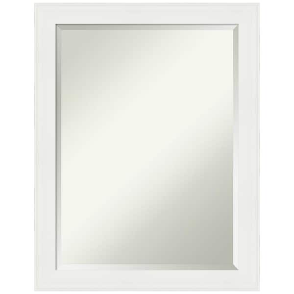 Amanti Art Vanity White Narrow 21.5 in. H x 27.5 in. W Framed Wall Mirror