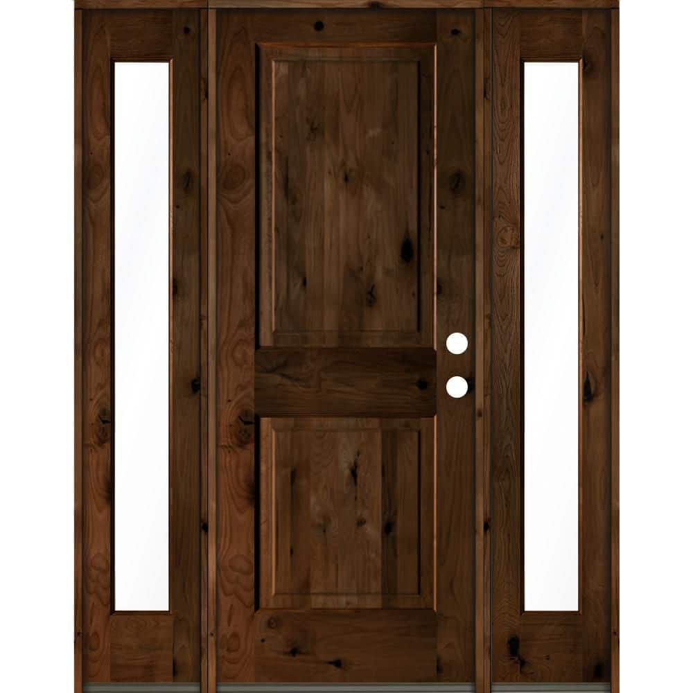 Krosswood Doors 60 in. x 80 in. Rustic Knotty Alder Sq Provincial ...