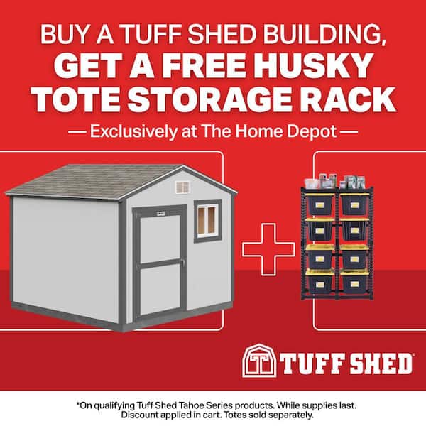 Professionally Installed Tahoe Portland 10 ft. x 10 ft. Wood Storage Shed with 7 ft. High Sidewall (100 sq. ft.)