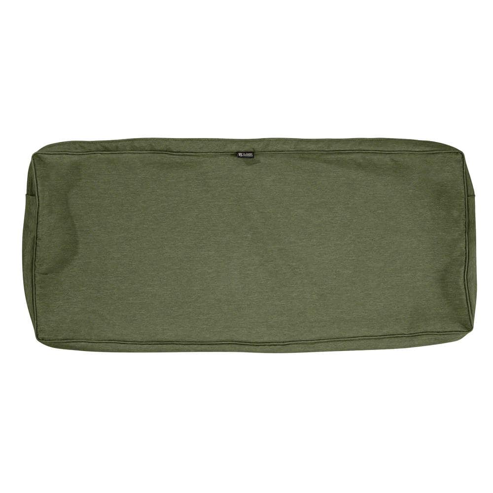 Heather Fern Green Water-Resistant Patio Bench Cushion 48" x 18"