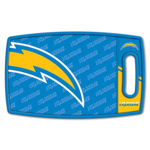 YouTheFan NFL Los Angeles Chargers Logo Series Cutting Board 9in x 0.5in Rectangle- Manufactured Wood and polypropylene