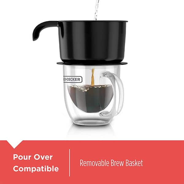 BLACK+DECKER 5-Cup Black Residential Drip Coffee Maker in the Coffee Makers  department at