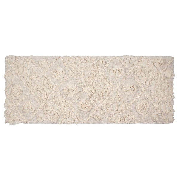Modesto Bath Rug 100% Cotton Bath Rugs Set, 21 in. x54 in. Runner, Ivory