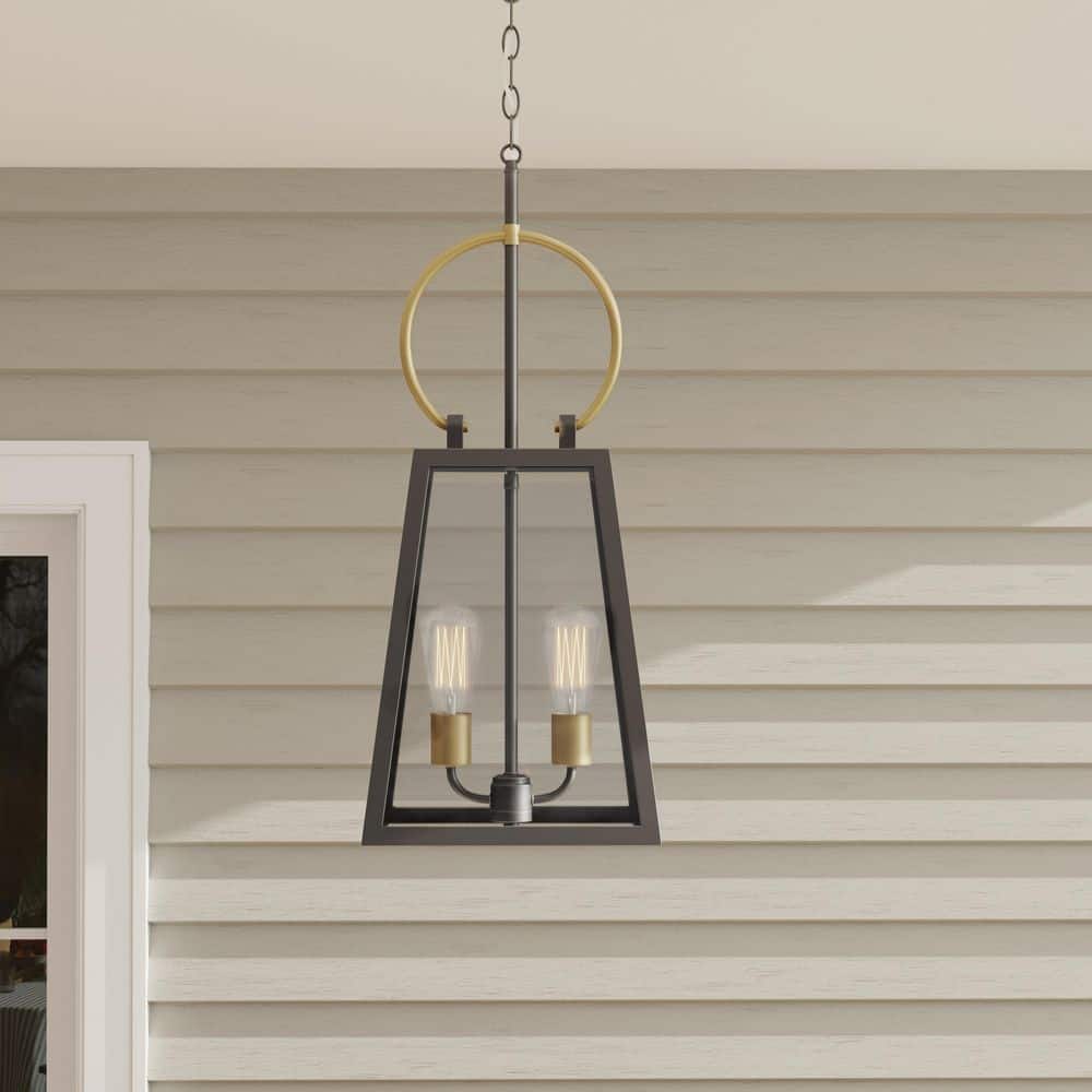 Barnett Bronze Glass Indoor/Outdoor Hanging Lantern