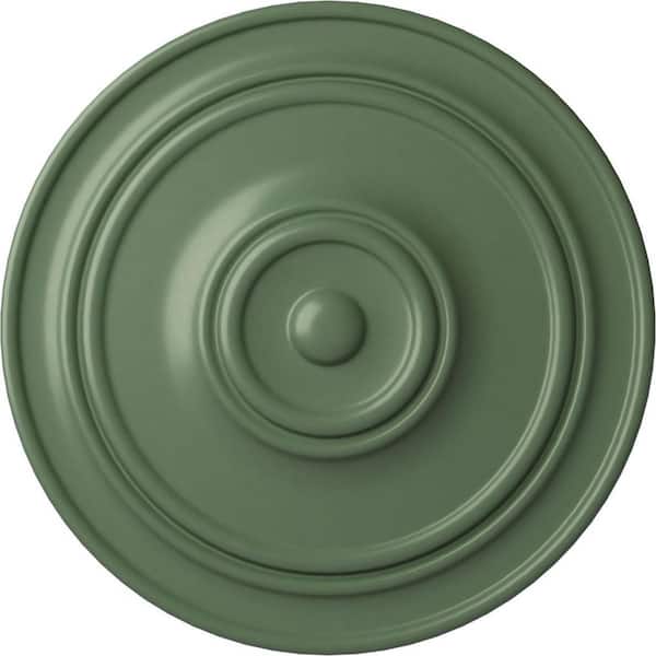 Ekena Millwork 21-7/8" x 2-3/8" Classic Urethane Ceiling (For Canopies upto 5-1/2") Hand-Painted Athenian Green