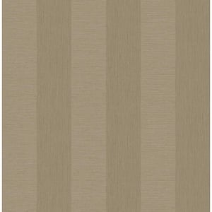 Intrepid Taupe TextuRed Stripe Taupe Paper Strippable Roll (Covers 56.4 sq. ft.)