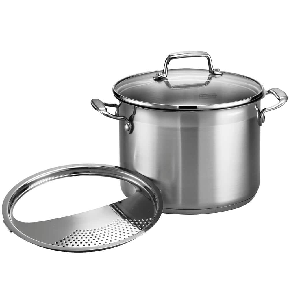 Tramontina Gourmet 6 qt. Stainless Steel Stock Pot with Glass Lid  80120/200DS - The Home Depot