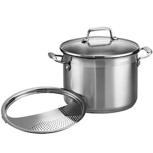 Gourmet 6 qt. Stainless Steel Stock Pot with Glass Lid