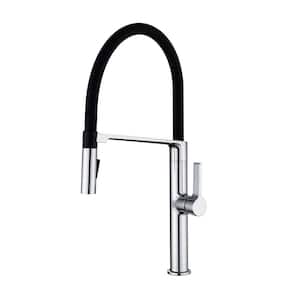 Commercial Style Pull Down Sprayer Kitchen Faucet in Chrome