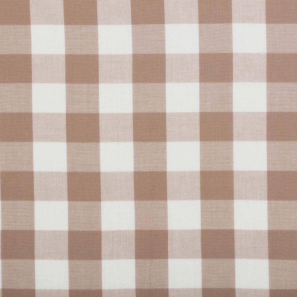 Portabella Brown and White Cotton Buffalo Check Valance 16x60