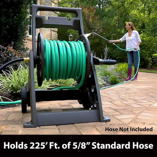225 ft. Bronze Resin 2 Wheel Hose Cart Garden Hose Reel