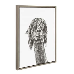24 in. x 18 in. "Brown Alpaca" by Tai Prints Framed Canvas Wall Art