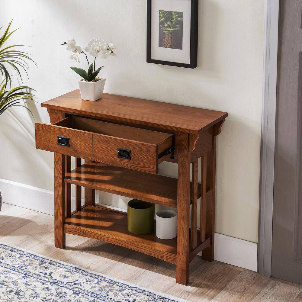 Loon Peak® Mission Solid + Manufactured Wood Bookcase in Medium Oak