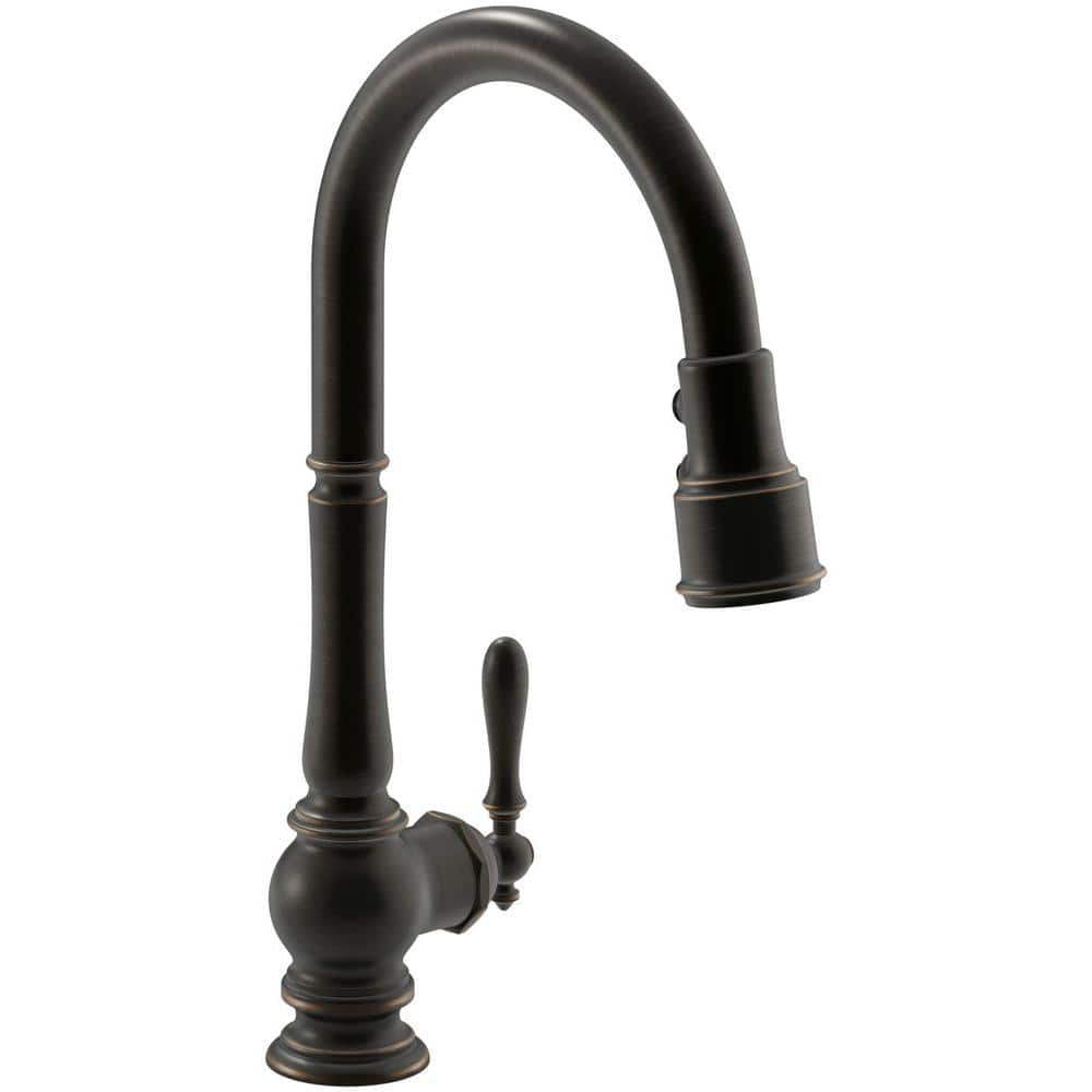 Artifacts Collection K-99259-2BZ 1.5 GPM Deck Mounted Single-Hole Kitchen Sink Faucet with DockNetik Magnetic Docking System and Three Function -  Kohler, K992592BZ