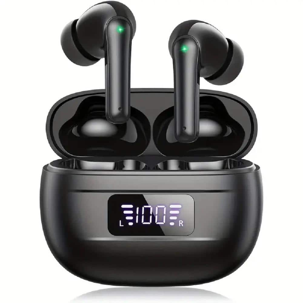 Etokfoks Black Wireless Bluetooth Noise Cancelling Earbud and In-Ear ...