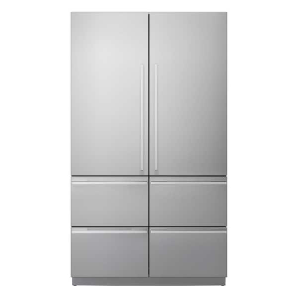 LG SIGNATURE 48-in 26.0 cu. ft. Built-in French Door Column Refrigerator with Satin Stainless Panels Pre-Assembled with Craft Ice