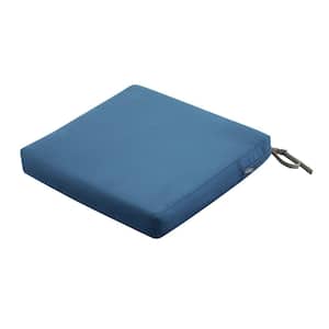 Ravenna 19 in. W x 19 in. L x 3 in. Thick Empire Blue Square Outdoor Seat Cushion