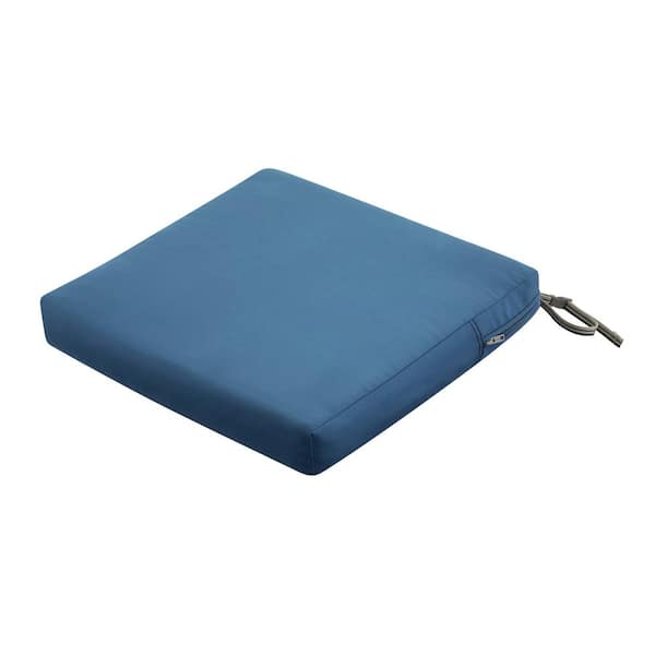 Classic Accessories Ravenna 19 in. W x 19 in. L x 3 in. Thick Empire Blue Square Outdoor Seat Cushion