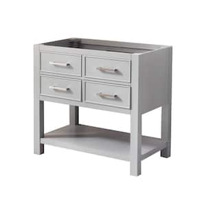 Brooks 36 in. Bath Vanity Cabinet without Top in Chilled Gray