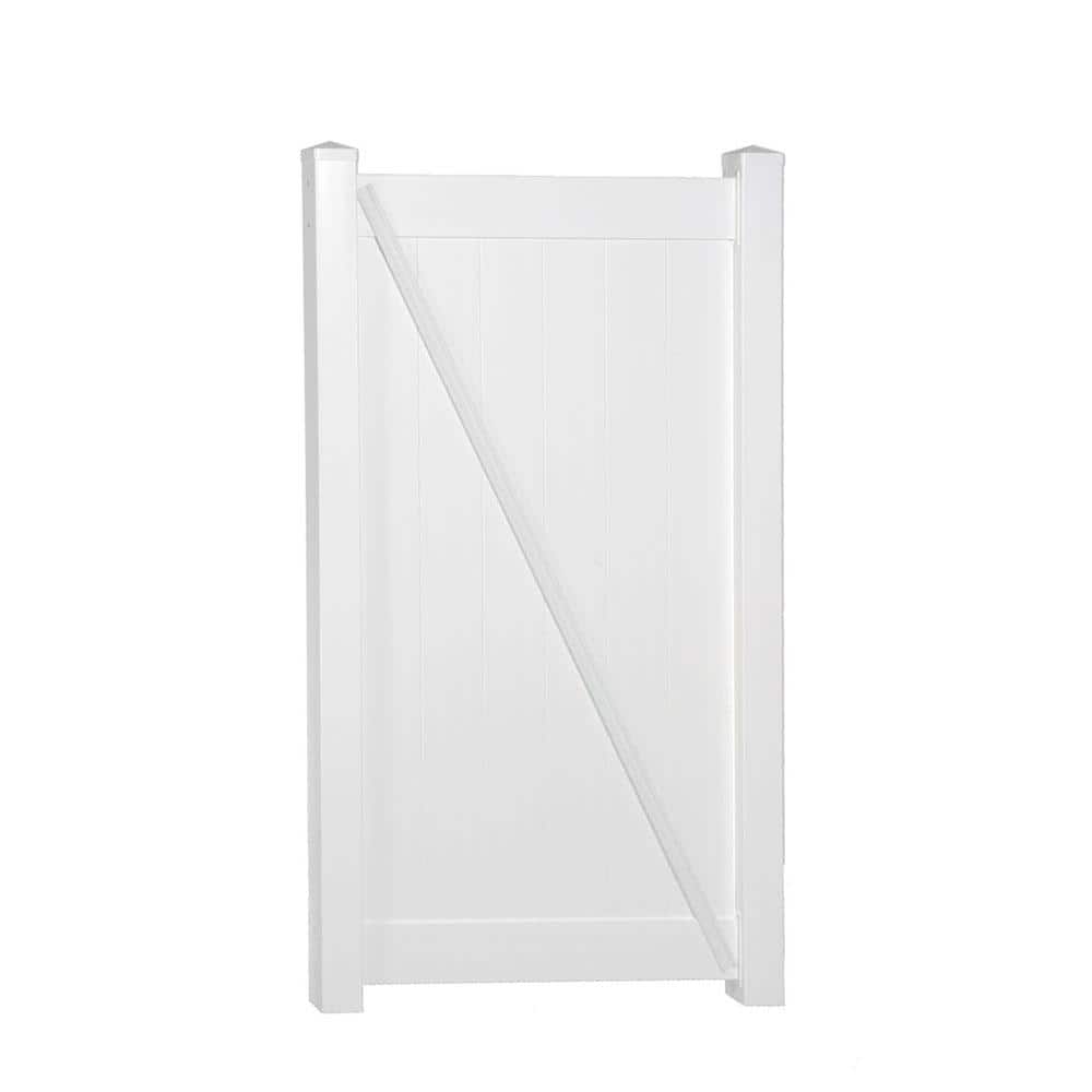 Savannah 3.7 ft. W x 5 ft. H White Vinyl Privacy Fence Gate Kit price history on PriceWatchPro
