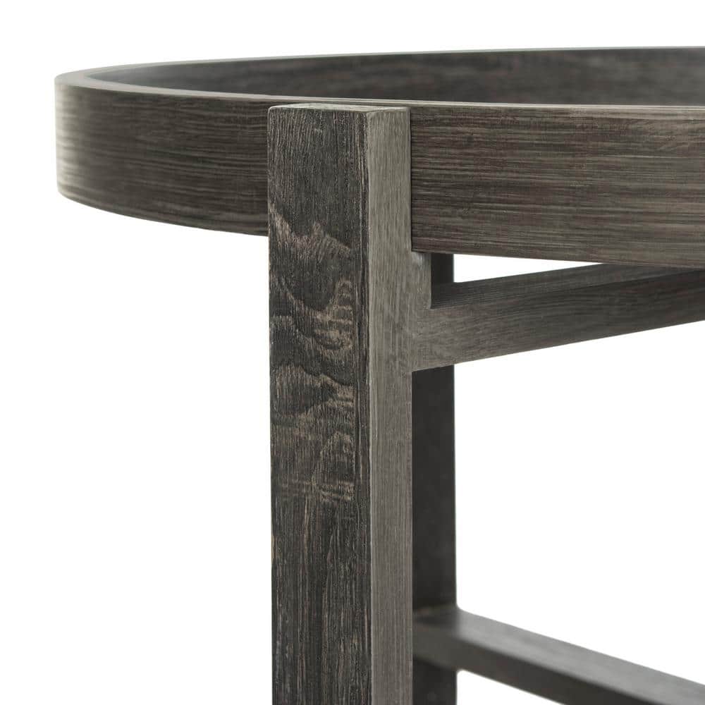 Cursten Dark Grey Wood X-Base Coffee Table