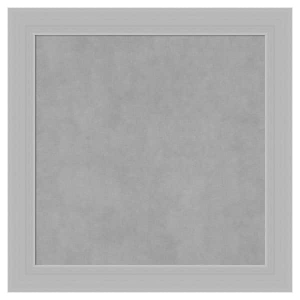 Amanti Art Brushed Sterling Silver 24 in. x 24 in. Framed Magnetic Board