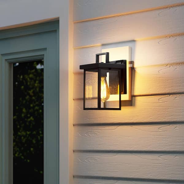 Kimbo Black Outdoor Garage Lights Wall Lantern for Porch, Front