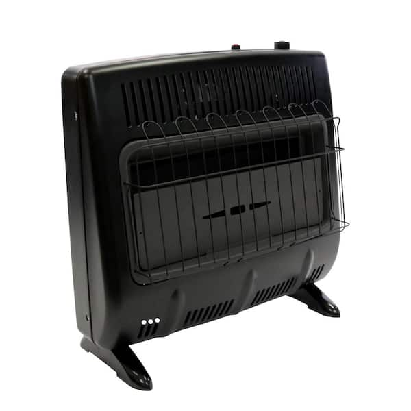 30,000 BTU Vent Free Blue Flame Propane Icehouse Indoor Space Heater - Black