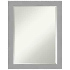 Brushed Nickel 21.5 in. H x 27.5 in. W Framed Wall Mirror