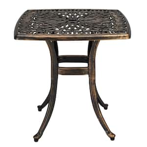 Bronze Square Aluminum Outdoor Side Table