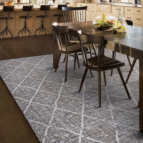 Charm Thicket Twig Brown 3 ft. x 6 ft. Indoor/Outdoor Area Rug