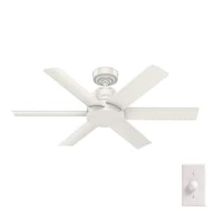 Kennicott 44 in. Indoor/Outdoor Fresh Ceiling Fan in White with Wall Switch For Patios or Bedrooms