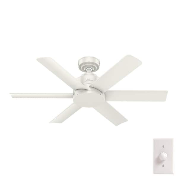 Hunter Kennicott 44 in. Indoor/Outdoor Fresh Ceiling Fan in White with Wall Switch For Patios or Bedrooms