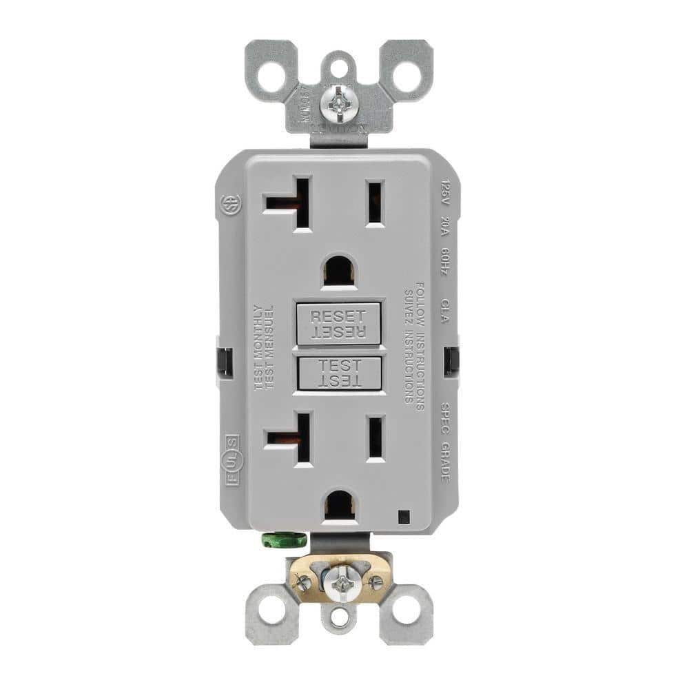 20 Amp Self-Test SmartlockPro Slim Duplex GFCI Outlet, Gray GFNT2-KGY price history on PriceWatchPro