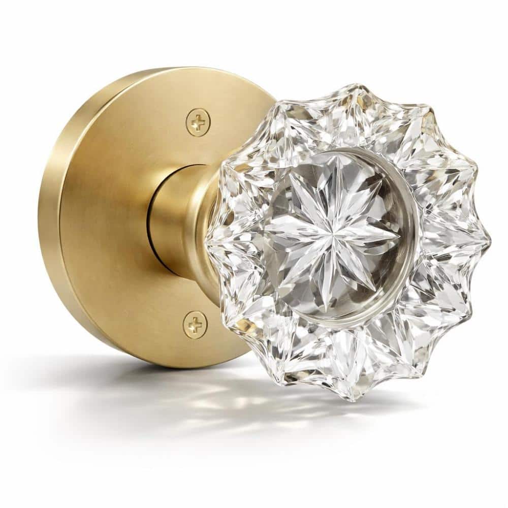Feerie Crystal Door levers - 1 Pack Reversible Interior Passage Door levers - Satin Brass price history on PriceWatchPro