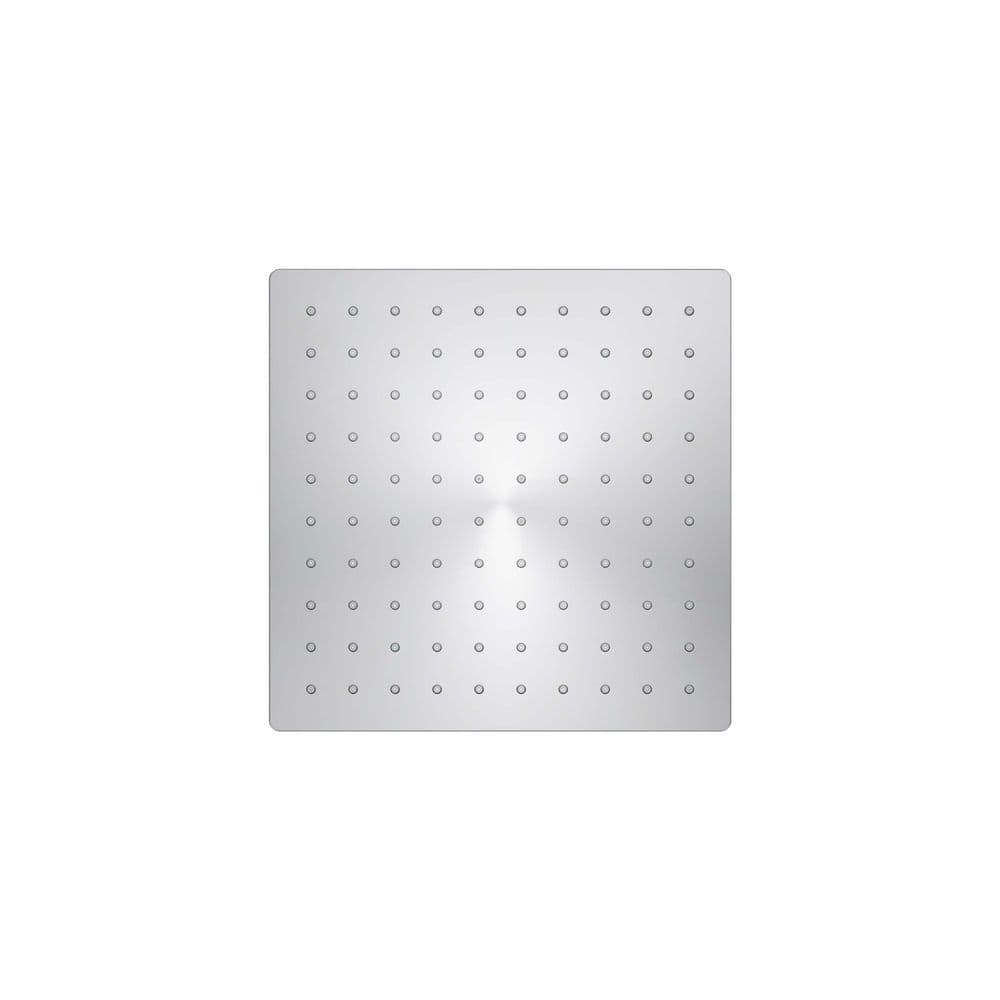 Polished Chrome 10" Square Rain Showerhead with Wall or Ceiling Mount