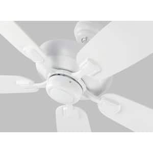 Colony Max 52 in. Transitional Rubberized White Ceiling Fan with White Blades and Pull Chain