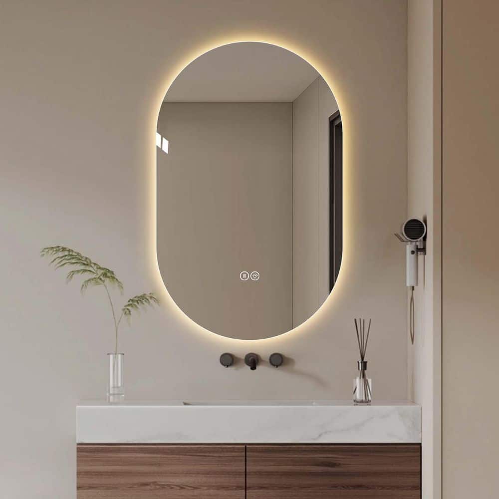 30 in. W x 48 in. H Framless Bathroom Mirror Smart Wall Mounted Lighted Touch Screen Anti-fog Mirror, Barber Shop Mirror price history on PriceWatchPro