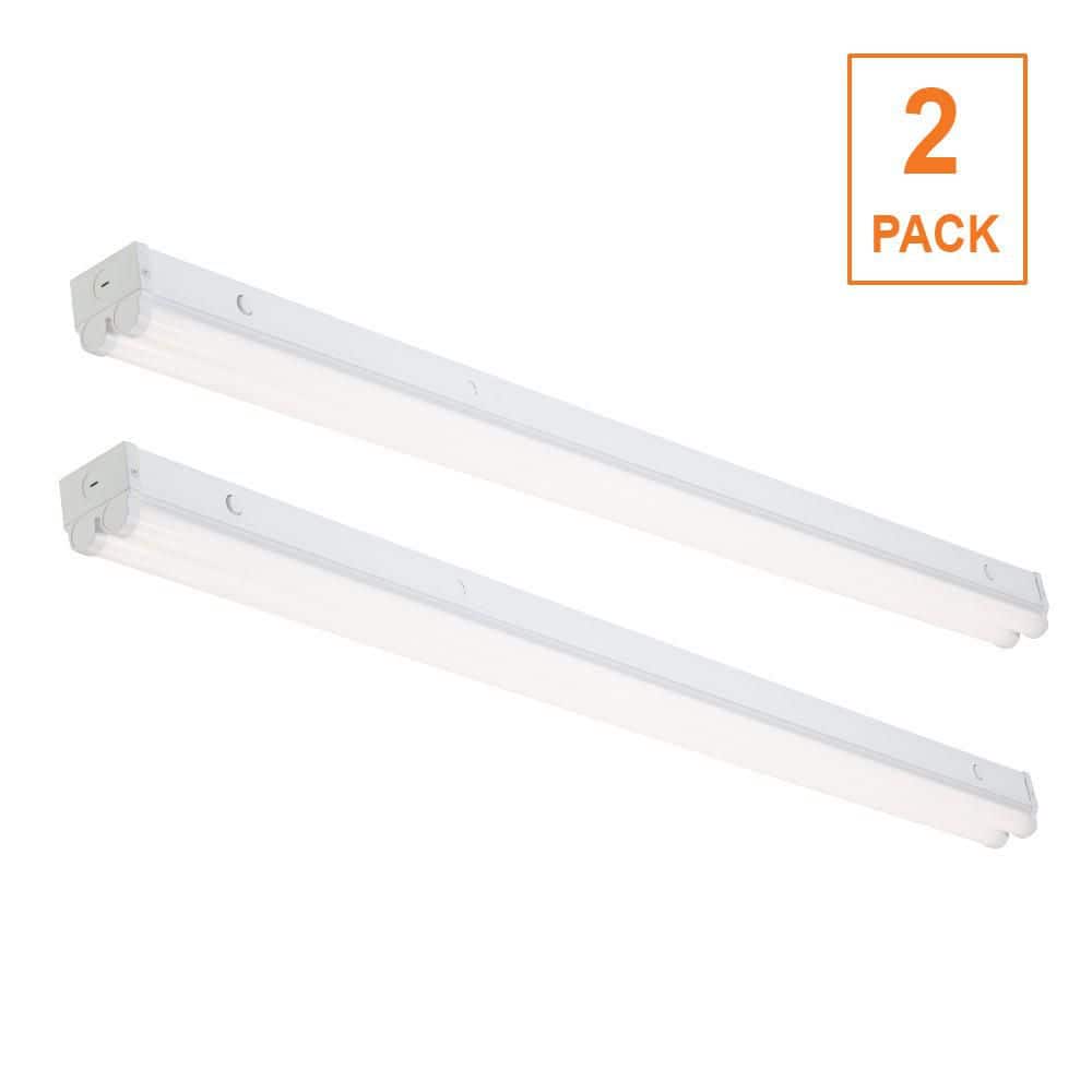 Integarted Led Fixture Commercial Electric 2-Pack 4 ft. Residential 2-Light Integrated LED ...