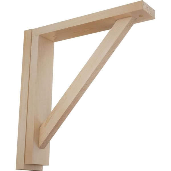 Ekena Millwork 2-1/2 in. x 12-3/4 in. x 12-1/4 in. Maple Traditional Shelf Bracket