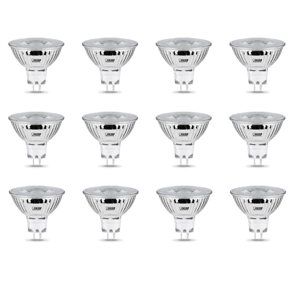 50W Equivalent MR16 GU5.3 Bi-Pin Dimmable 12-Volt Track Lighting 90+ CRI LED Flood Light Bulb, Bright White (12-Pack) price history on PriceWatchPro
