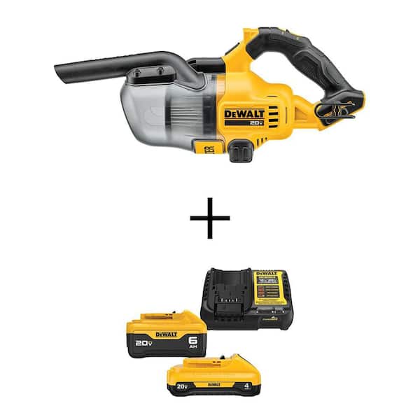 Bagless 20V MAX Lithium-Ion Stick Cordless Standard Filter Handheld Vacuum with 20V 6Ah & 4Ah Batteries and Charger