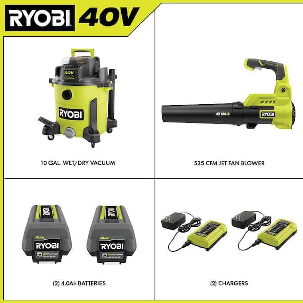 40V 525 CFM JET FAN BLOWER - RYOBI Tools