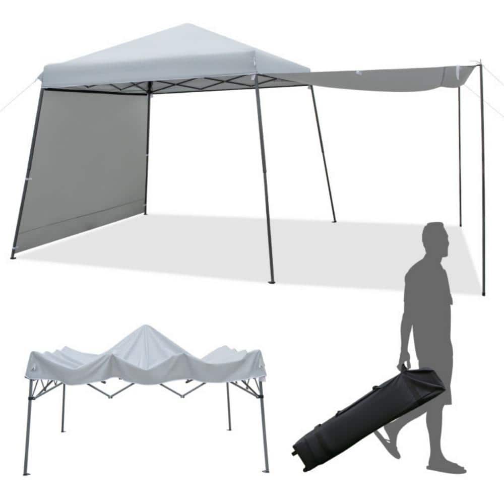 Alpulon 10 ft. x 10 ft. Gray Instant Pop-up Canopy Folding