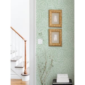 Green Saraya Peel and Stick Wallpaper Sample